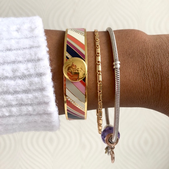 ✨SOLD✨ COACH Multicolour Stone Bangle - Picture 1 of 7